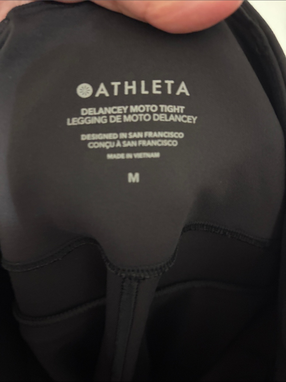 Athleta Delancey Moto Tight Leggings Black Like New Size Medium - Picture 12 of 14